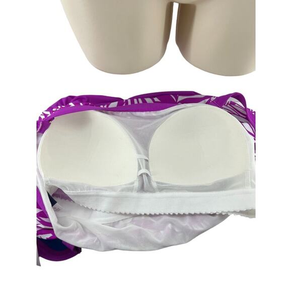 Swimsuits For All Women's Plus Size Bandeau Blouson Tankini Top Womens Size 16 - Picture 3 of 5